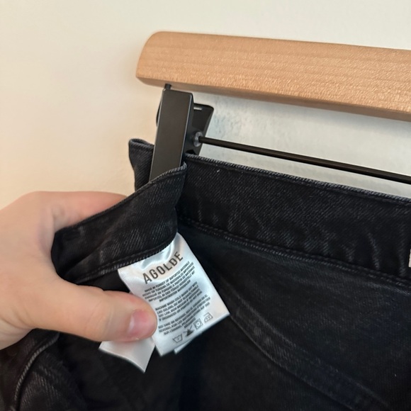 AGOLDE Riley High Rise Straight - Black - Size 23 - Picture 12 of 16